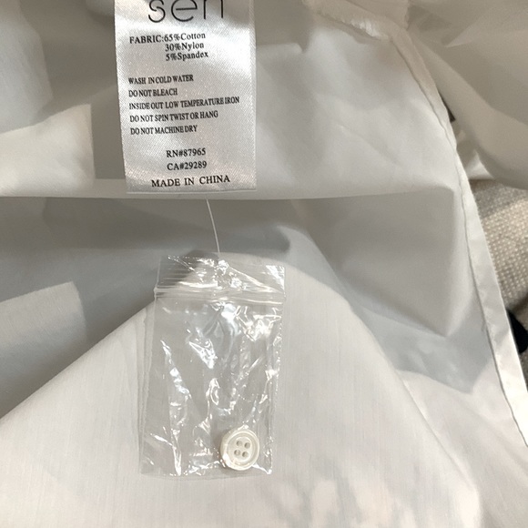 Sen White Blouse NWOT - Picture 9 of 10
